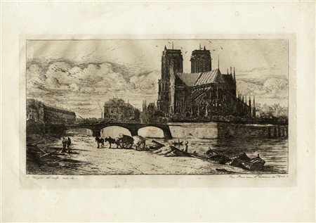 Charles Meryon, L'abside de Notre-Dame de Paris (L'abside di Notre-Dame di...