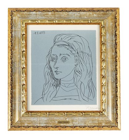 Pablo Picasso, Jacqueline. 1962. Linoleografia. mm 270x220. Foglio: mm...