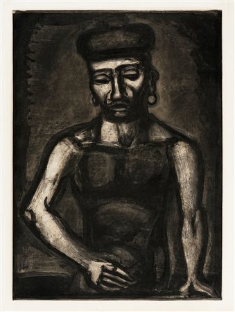 Georges Rouault, Jean-François ne chante Alleluia. 1923. Acquatinta e...