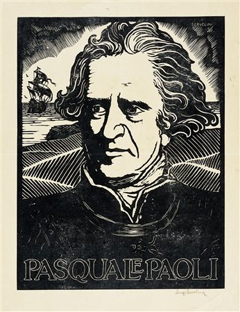 Luigi Servolini, Lotto composto di 2 incisioni. 1936. 1) Ritratto di Balilla....