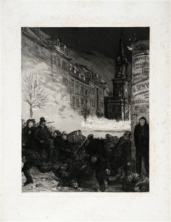 Max Klinger, Märztage II (Giorno di Marzo II). 1883. Acquaforte e acquatinta....