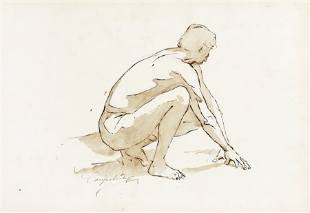 Henry Campotosto, Lotto composto di 5 disegni. Penne e inchiostro di china...