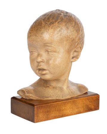 Alimondo Ciampi, Giotto/Giottino. 1903-04. Terracotta. cm 22x20x14....