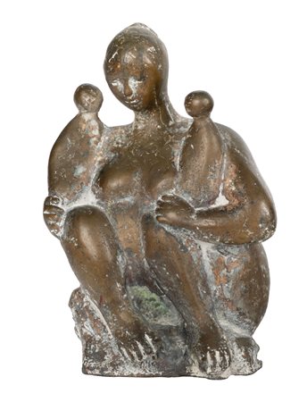 Amalia Ciardi Dupré, Maternità. Bronzo. cm 26x20x14. (1) Ammaccature e...