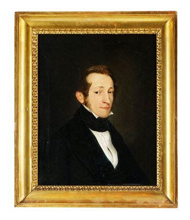 Francesco Hayez [scuola di], Alessandro Manzoni (?). Olio su tela. cm...