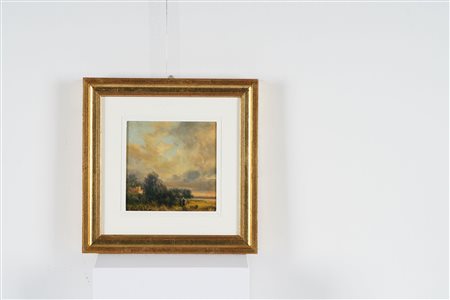 Silvestro Pistolesi, Fra cielo e terra. Tempera grassa su tavola. cm 15,5x16....