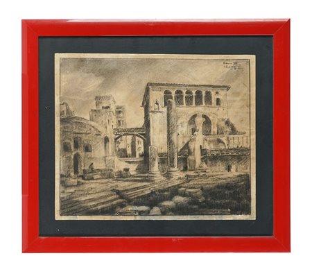 Attilio Piero Antonio Ravaglia, Lotto composto di 2 disegni architettonici....