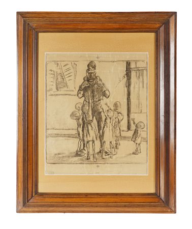 Enrico Sacchetti, Il Redentore - Opera originale per La Tradotta. 1918 ca....