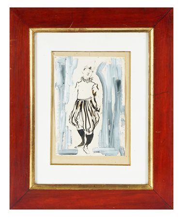Mario Sironi, Figura, forse studio per costume teatrale. 1929 ca. Tempera e...
