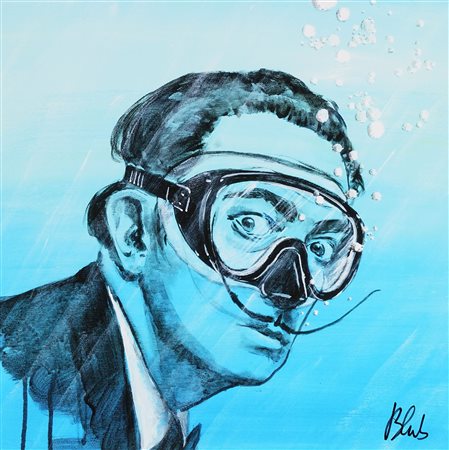 Blub, (Sub)Salvador Dalì. Offset. mm 500x500. Firma a pennarello nero in...