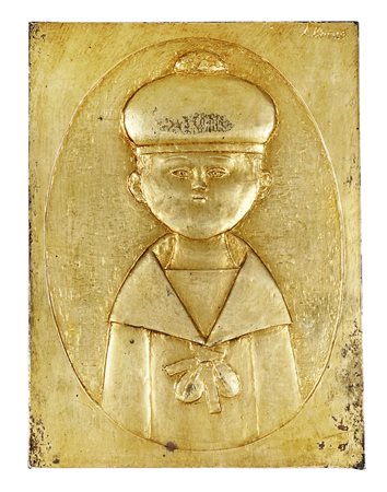 Antonio Bueno, Marinaretto. Multiplo in metallo. cm 27x19,5. (1) Tracce di...