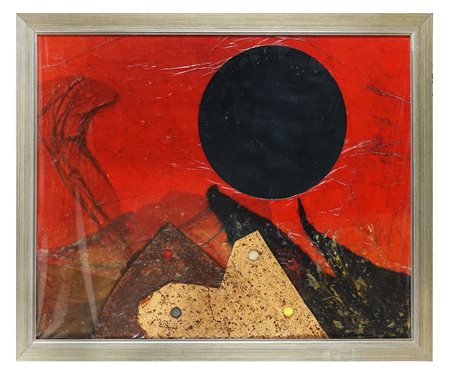 Roberto Crippa, Senza titolo. Anni '70 del XX secolo. Collage di legni e...