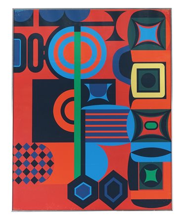 Jean Dewasne, Composition. Anni '70 del XX secolo. Serigrafia. mm 650x800 ca....