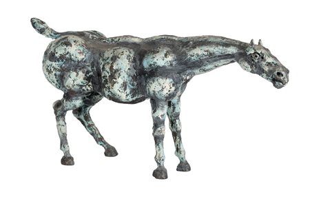 Agenore Fabbri, Cavallo I. 1975. Bronzo policromo. cm 12x27x6. Opera...