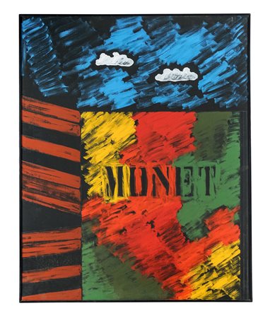Tano Festa, Monet. Omaggio al colore. 1985. Acrilico su tela. cm 100x80....