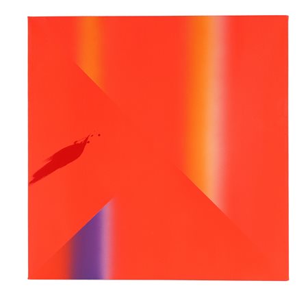 Ennio Finzi, Grammaticando. 2004. Olio su tela. cm 70x70. Doppia firma,...
