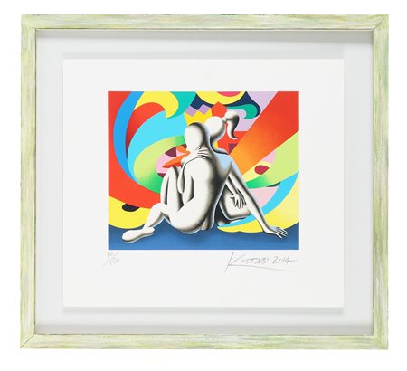 Mark Kostabi, Emotion vortex. 2014. Serigrafia. mm 250x295. Firma e data a...