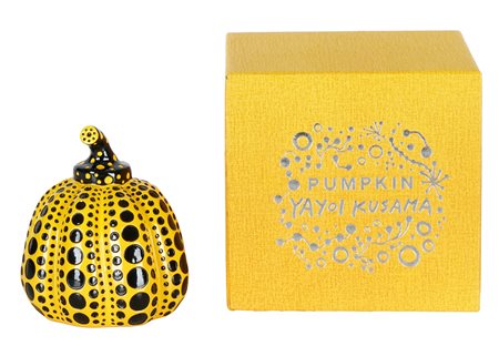 Yayoi Kusama, Pumpkin (Yellow and black). 2015. Multiplo in resina. cm...