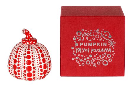 Yayoi Kusama, Pumpkin (Red and white). 2015. Multiplo in resina. cm...