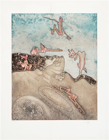 Roberto Antonio Sebastian Matta, Così fan tutte. 1970. Acquatinta. mm...