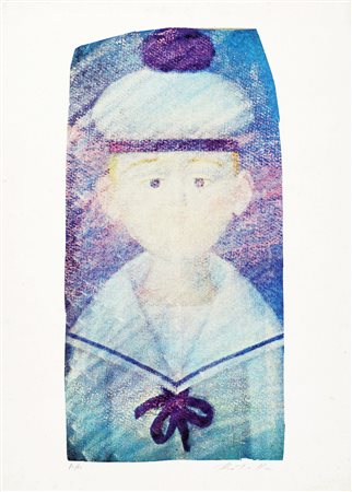 Mimmo Rotella, Homage to Antonio Bueno. Litografia. mm 600x300 ca. Foglio: mm...