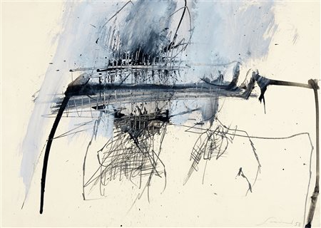 Emilio Scanavino, Senza titolo. 1958. Tempera, china e grafite su cartoncino...