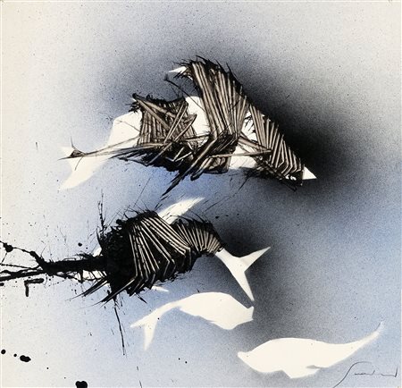 Emilio Scanavino, Senza titolo. 1979. Acrilico su cartoncino. mm 450x460....