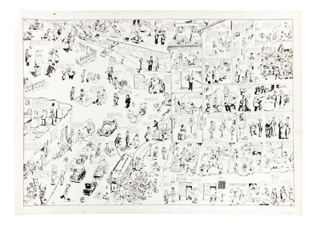 Benito Jacovitti, Signorina io vi amo così forte che diventerò sordo! Penna e...