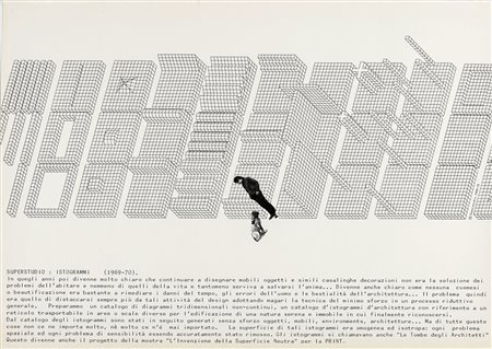 Superstudio Group, Superstudio: Istogrammi. 1972. Manifesto illustrato con...