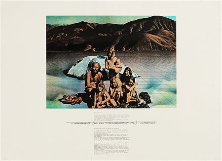 Superstudio Group, L'accampamento. 1974. Rotoflessografia su alluminio. cm...