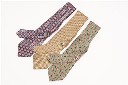 Hermès - Lotto di tre cravatte