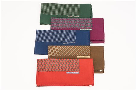 Hermès - Lotto di cinque gavroche