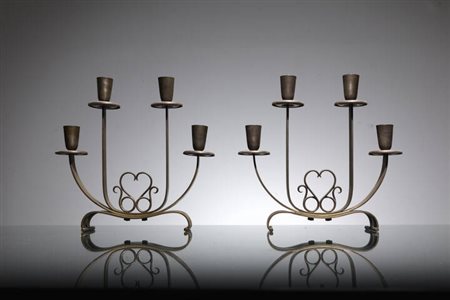 PRODUZIONE ITALIANA<BR>Coppia di candelabri