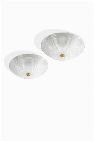 BAROVIER & TOSO<BR>Coppia di lampade a plafone