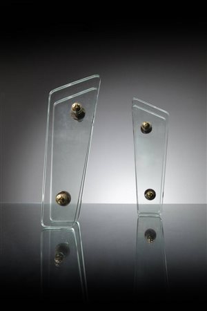 FONTANA ARTE, nello stile di<BR>Coppia di maniglie