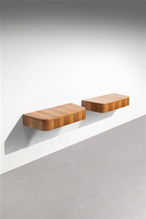 PRODUZIONE ITALIANA<BR>Coppia di comodini pensili