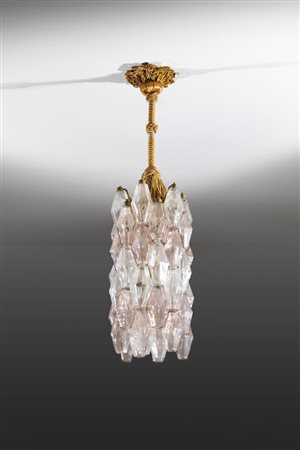 PAOLO VENINI<BR>Lampada a sospensione mod. Poliedri