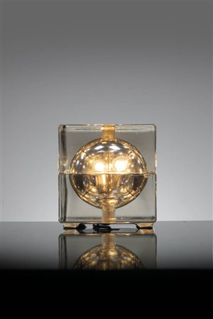 ALESSANDRO MENDINI<BR>Lampada da tavolo mod. Cubosfera