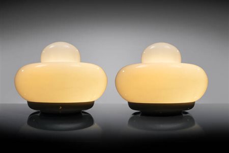 GIULIANA GRAMIGNA<BR>Coppia di lampade da tavolo mod. Electra