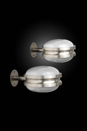 SERGIO MAZZA<BR>Coppia di lampade a parete mod. Sigma