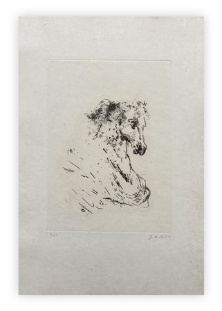 GIORGIO DE CHIRICO (1888-1978) - Testa di cavallino, 1969