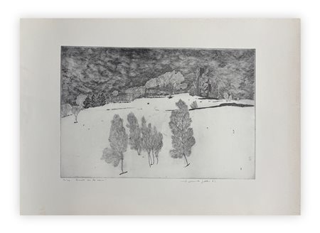FEDERICA GALLI (1932-2009) - Roccolo con la neve, 1963