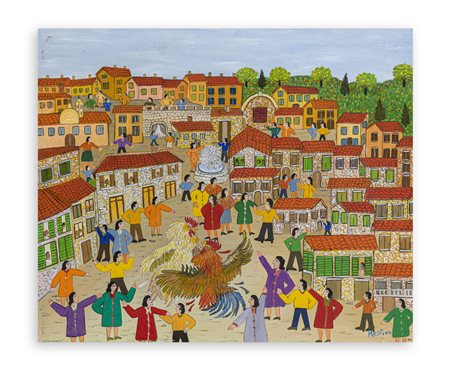 ANTONIO RESTIVO (1916-1974) - Lotta dei galli