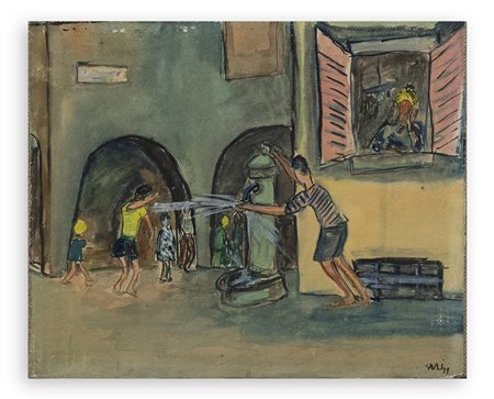PIERO GAULI (1916-2012) - Ragazzi che giocano, 1939