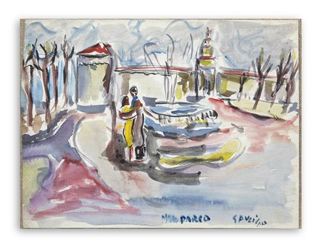 PIERO GAULI (1916-2012) - Il castello al parco, 1940