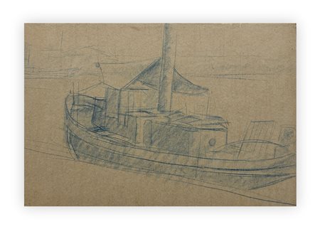 PIO SEMEGHINI (1878-1964) - Barca a Chioggia, 1938
