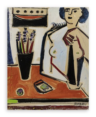 SANTE MONACHESI (1910-1991) - Interno, fine anni '60