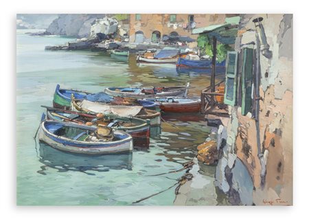 GIUSEPPE PESA (1928-1992) - Porto di Camogli, 1969