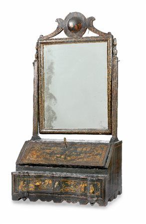 SPECCHIERA D'APPOGGIO IN LEGNO LACCATO E DIPINTO A