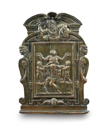 PACE IN BRONZO, XVI SECOLO, raffigurante deposizio
